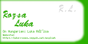 rozsa luka business card